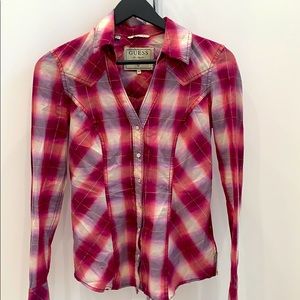 Guess bottom down flannel top